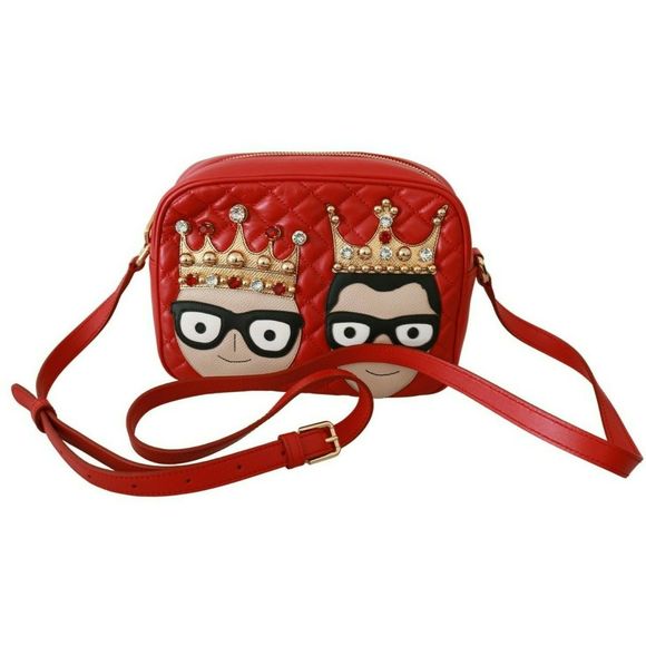 Dolce & Gabbana Handbags - Dolce & Gabbana Red King Shoulder Cross Body Leather Quilted GLAM Bag